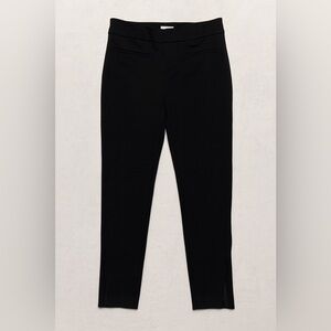 Anthropologie skinny slit front hem black trouser